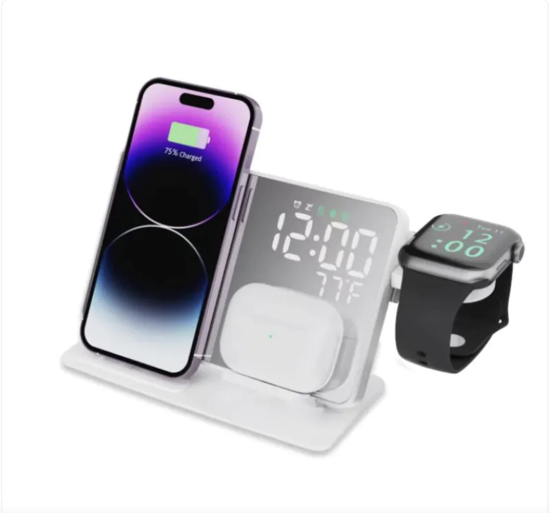 2-in-1 Wireless Rechargeable Alarm Clock – Innovative Convenience by Oana Prime Shop