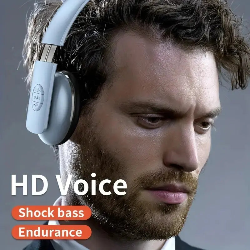 Foldable Wireless Over-Ear Headphones with Micro SD/TF