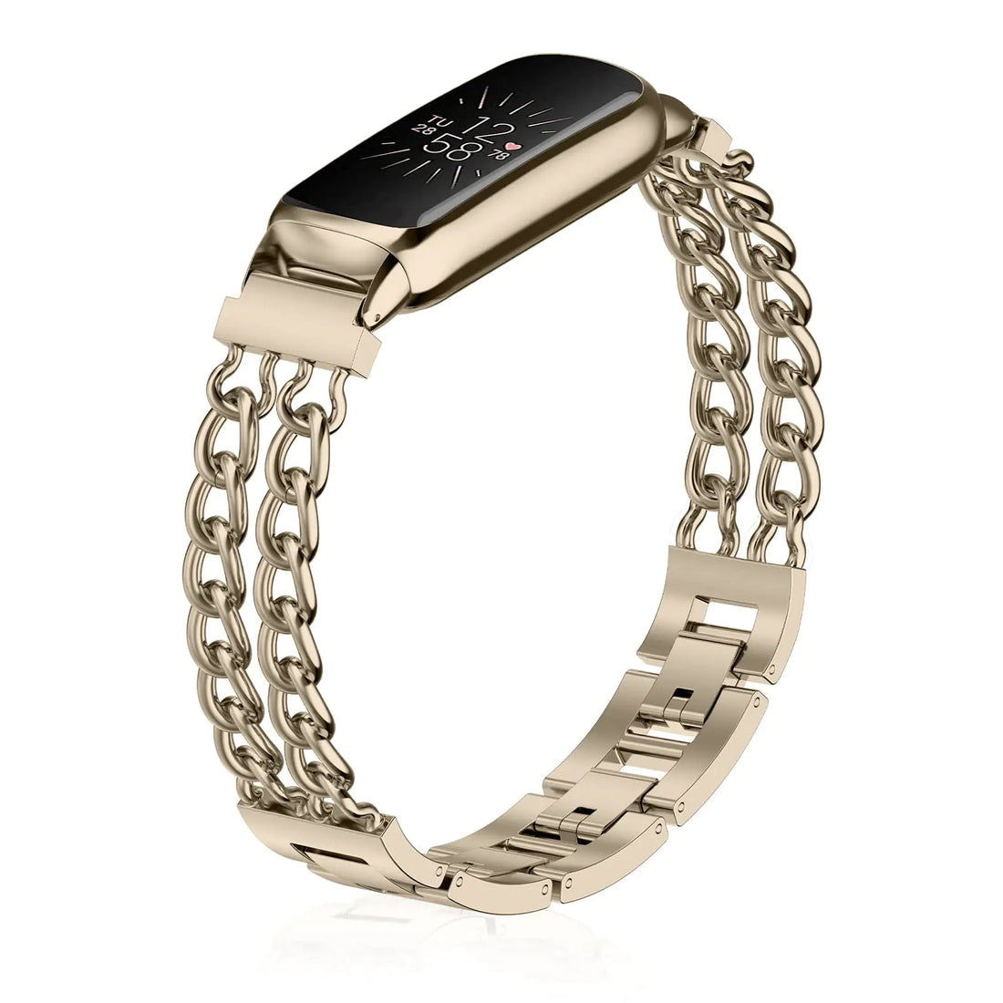 EverAct Compatible with Fitbit Luxe Bands Metal Band Stainless Steel Adjustable Wristband Replacement Strap for Fitbit Luxe Smart Watch for Women Men