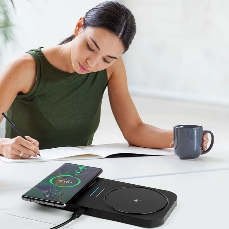 4-in-1 Wireless Charger & Heating Coaster