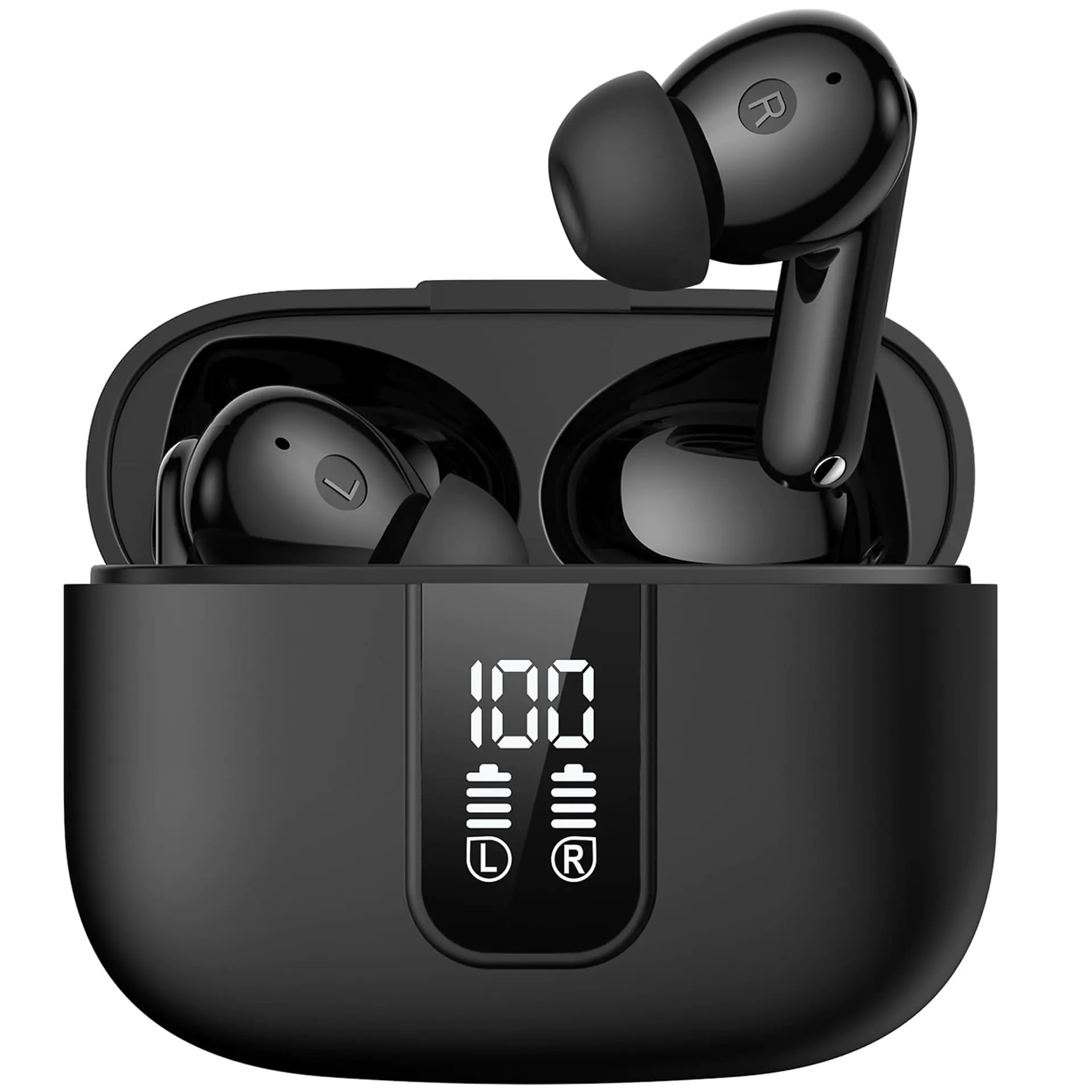 BAFONE Bluetooth Headphones True Wireless Bluetooth Earbuds 60H Playback LED Power Display Earphones IPX5 Waterproof in-Ear Earbuds with Mic for TV Smart Phone Laptop Computer Sports