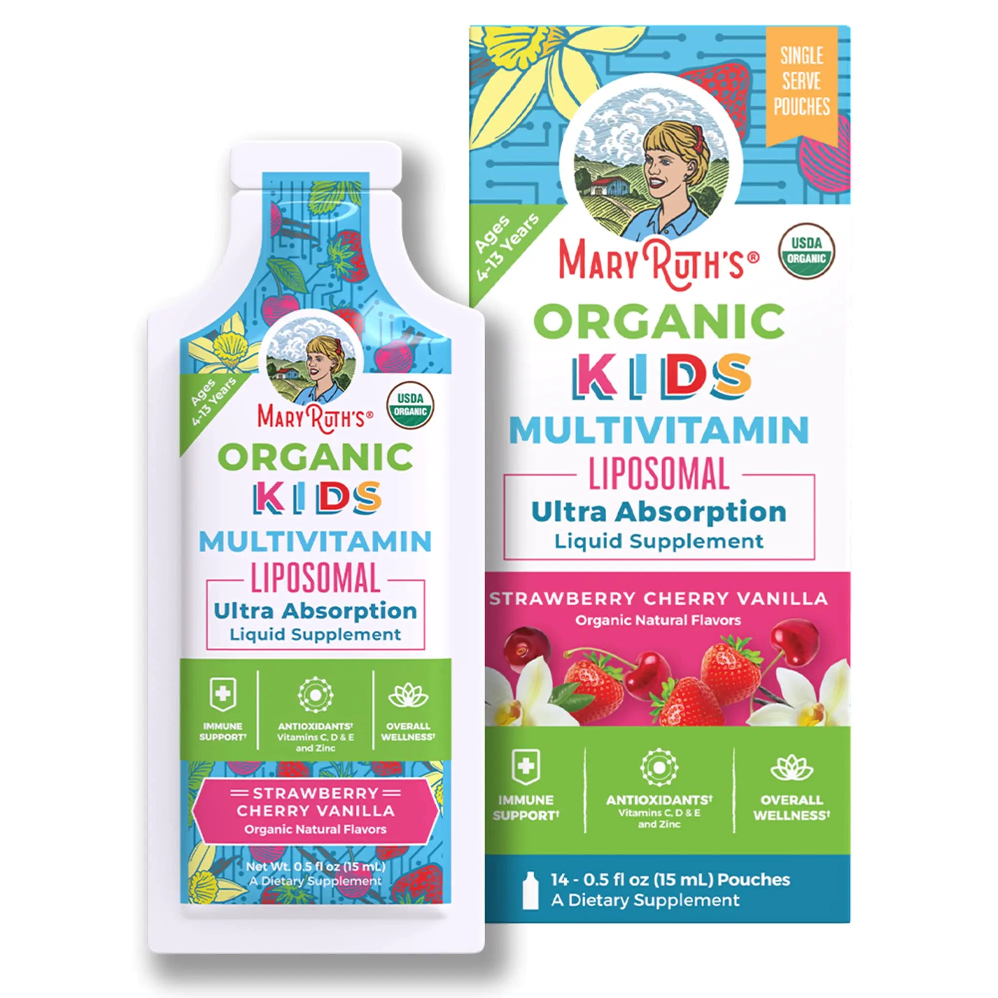 Multivitamin for Kids | Sugar Free Kids Multivitamin | Liquid Vitamins for Kids | Immune Support Supplement | Cognitive Health & Overall Wellness | USDA Organic | Vegan | Non-GMO | 1 Serving
