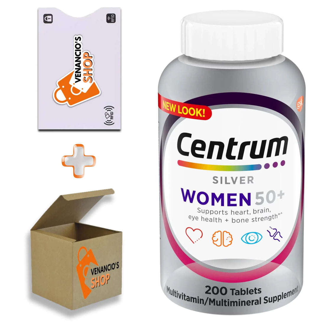 Centrum Silver Womens 50 Plus Vitamins Multivitamin Supplement Multivitamin/Multimineral for Womens 200 Count (Pack of 1)