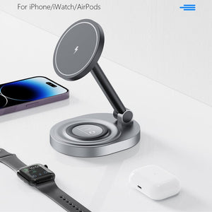 Améliorez votre expérience de charge avec le support de chargeur sans fil magnétique pliable et innovant