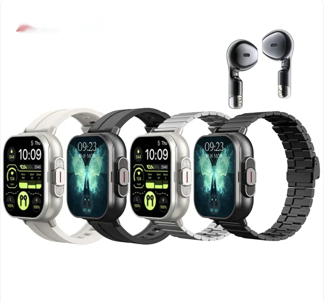 Optimisez Votre Condition Physique Quotidienne avec une Montre Connectée 2-en-1 et des Écouteurs TWS : Technologie Intégrée avec Surveillance de la Fréquence Cardiaque