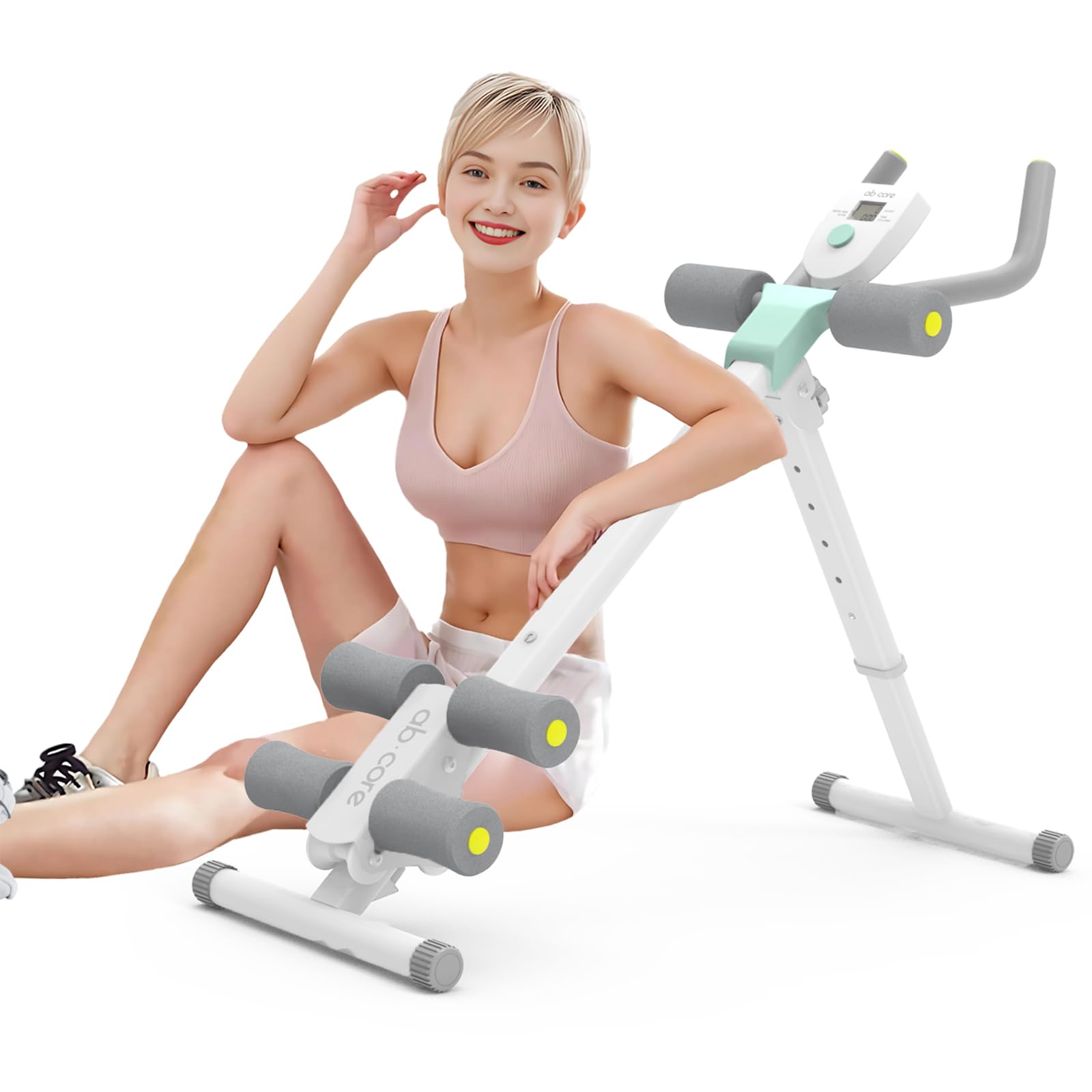 Foldable Ab Core Workout Machine with LCD Home Gym Trainer