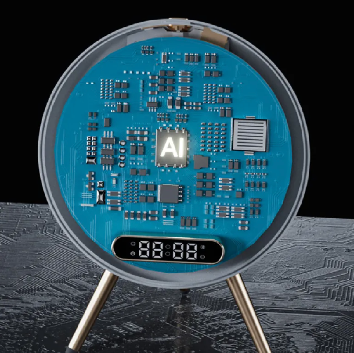 LED Mirror Alarm Wireless Charger