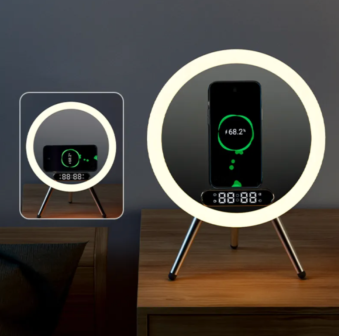 LED Mirror Alarm Wireless Charger