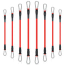Liliful 8 pcs Resistance Bands for Working Out Additional Exercise Bands for Replacement Workout Equipment Elastic Stretch Legs Ankle Straps for Men Women Strength Training Fitness Gym Home Red - Oana Prime Shop