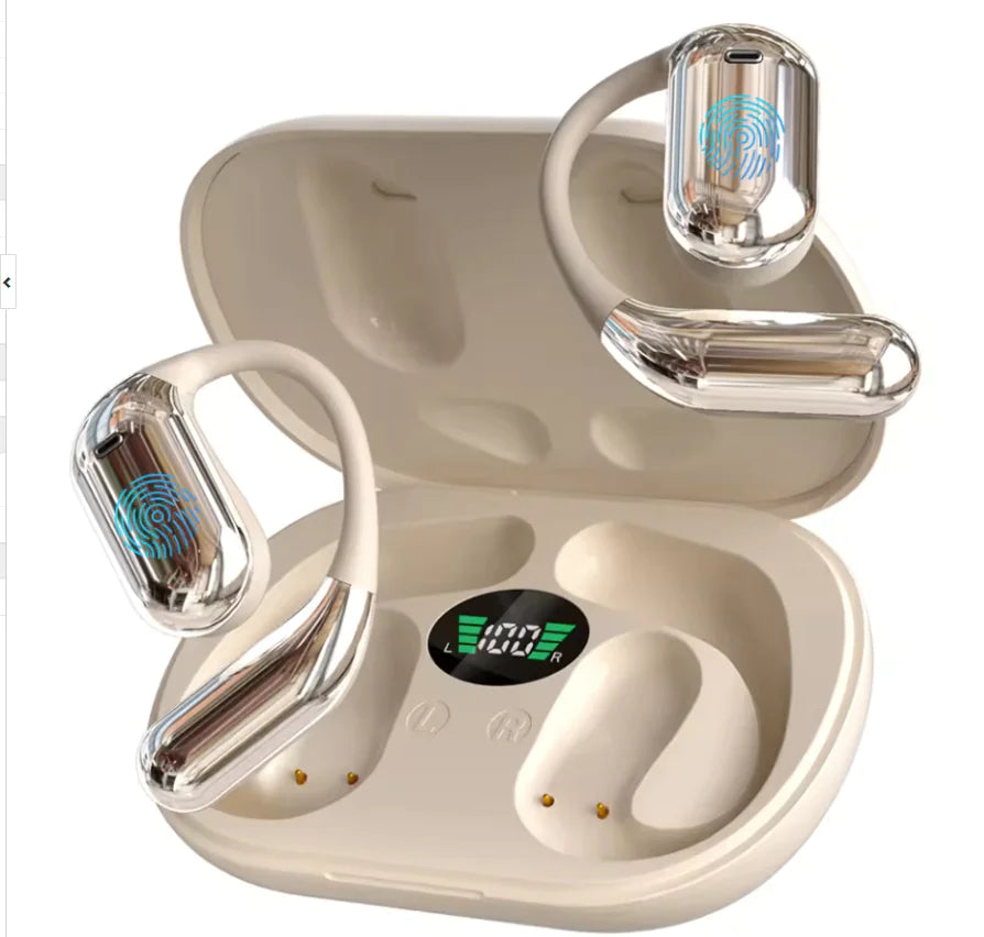 Ear-Mounted Bluetooth Headset with LED Display (One Set) - Oana Prime Shop