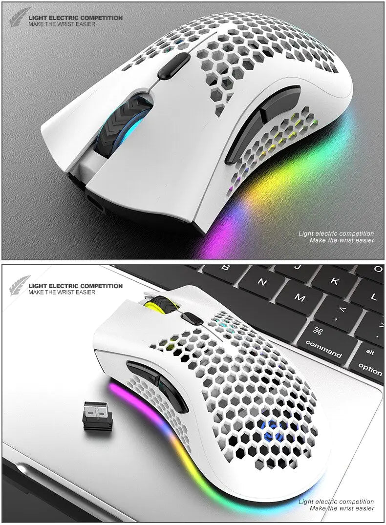 BM600 Rechargeable Wireless RGB Gaming Mouse for PC - Oana Prime Shop