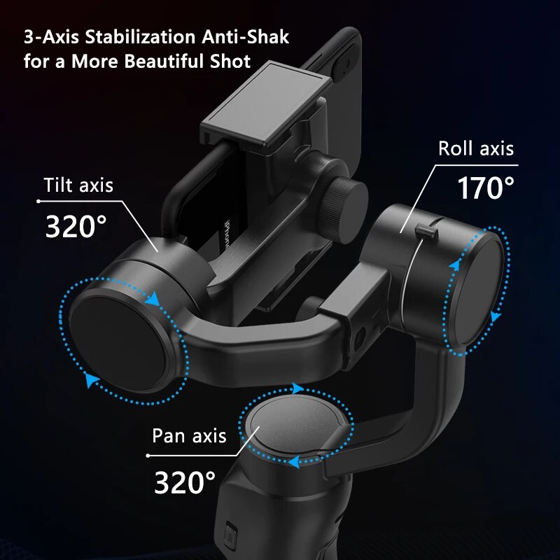 F8 Handheld 3-Axis Gimbal Stabilizer for Smartphones