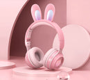 Cute Rabbit Wireless Headphones with RGB LED for Kids - Oana Prime Shop