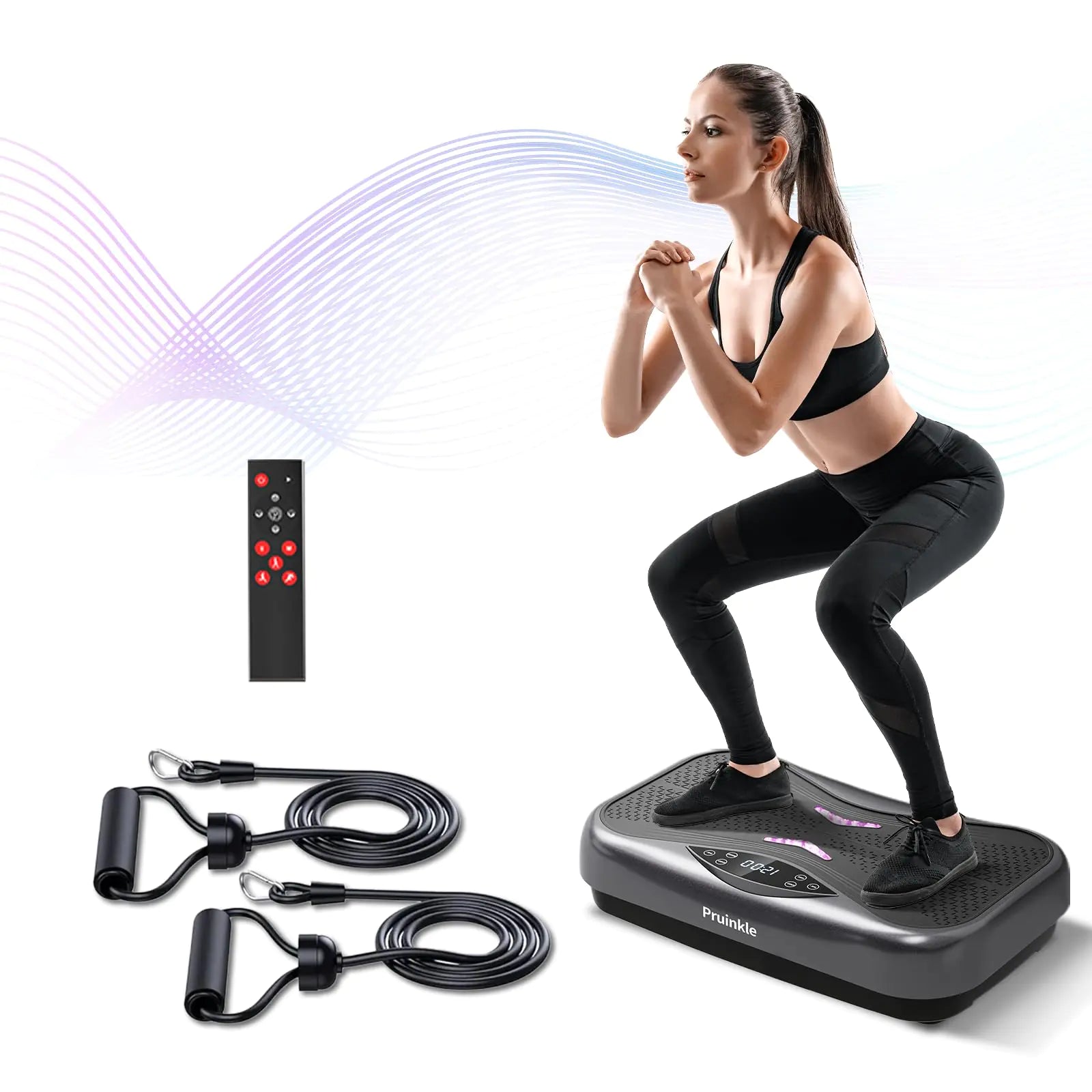 PRUINKLE PRUINKLE 4D Vibration Plate Fitness Machine for Men and Women Shaking Full Body Shaker for Weight Loss & Lymphatic Drainage Home Workout Vibrating Plate with Remote Control - Oana Prime Shop