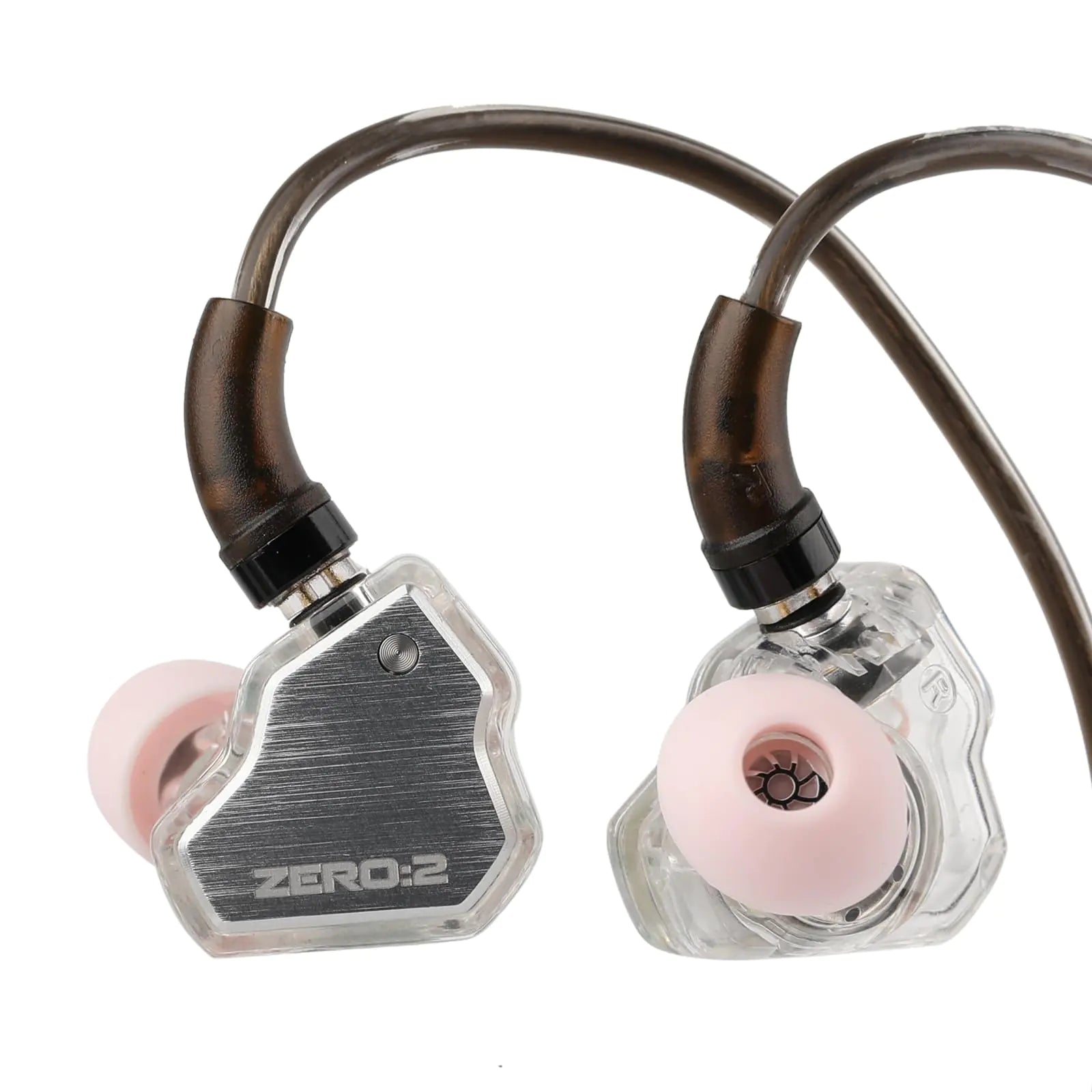 Linsoul 7Hz x Crinacle Zero:2 in Ear Monitor Updated 10mm Dynamic Driver IEM Wired Earbuds Earphones Gaming Earbuds OFC IEM Cable with Microphone for Musician (Silver) - Oana Prime Shop