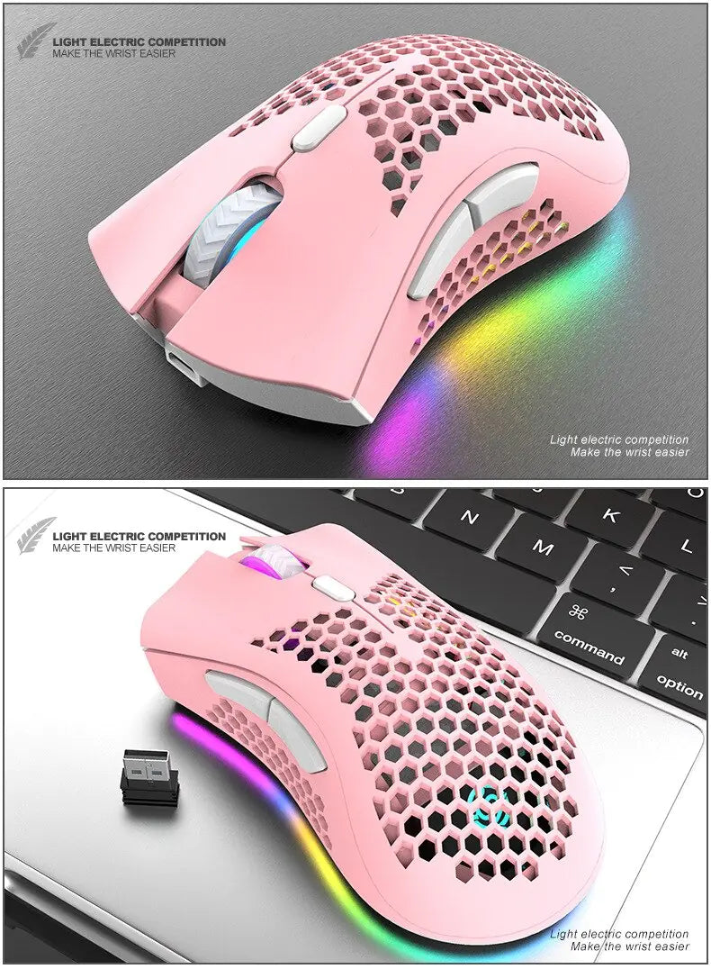 BM600 Rechargeable Wireless RGB Gaming Mouse for PC - Oana Prime Shop