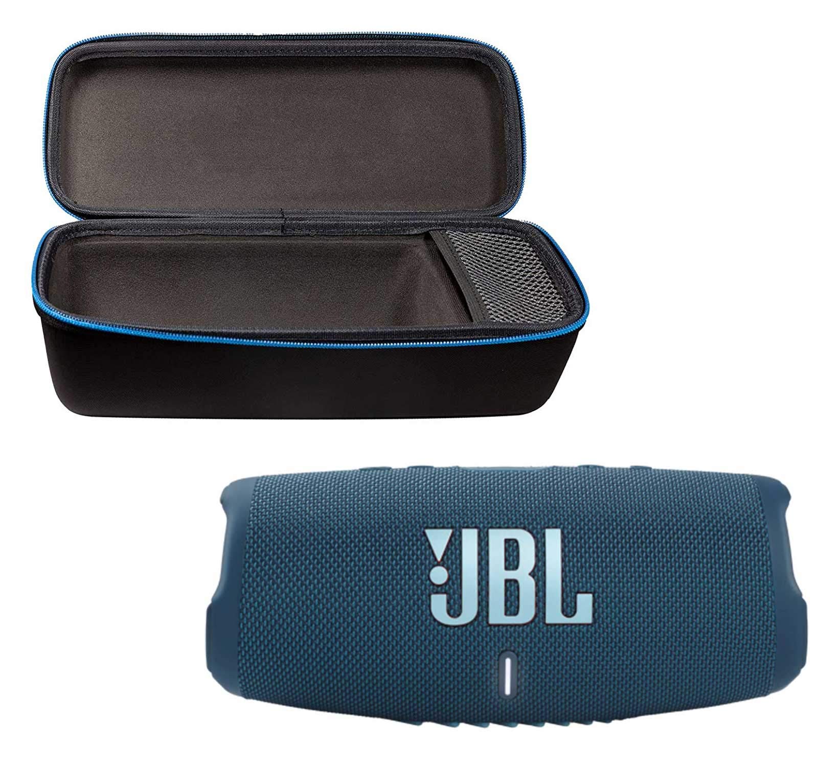 JBL Charge 5 Ultimate Outdoor Bluetooth Speaker Bundle with divvi! Case - Blue