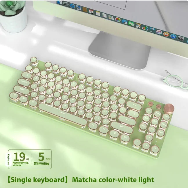 E-Sports Mechanical Keyboard - Wired & Wireless Bluetooth Office (Multi-Colored, Multi-Config) - Oana Prime Shop