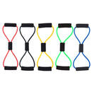 YanHLQJY 1 Pcs Resistance Bands 8 Figure Shaped Tension Rope Shoulder Elastic Band for Yoga Fitness Home Gym (Random Color) - Oana Prime Shop