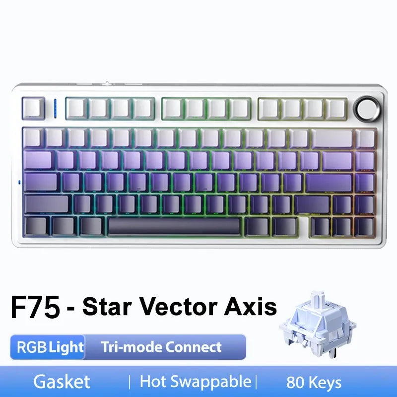 Mechanical Keyboard Wireless Three-mode Bluetooth - Oana Prime Shop