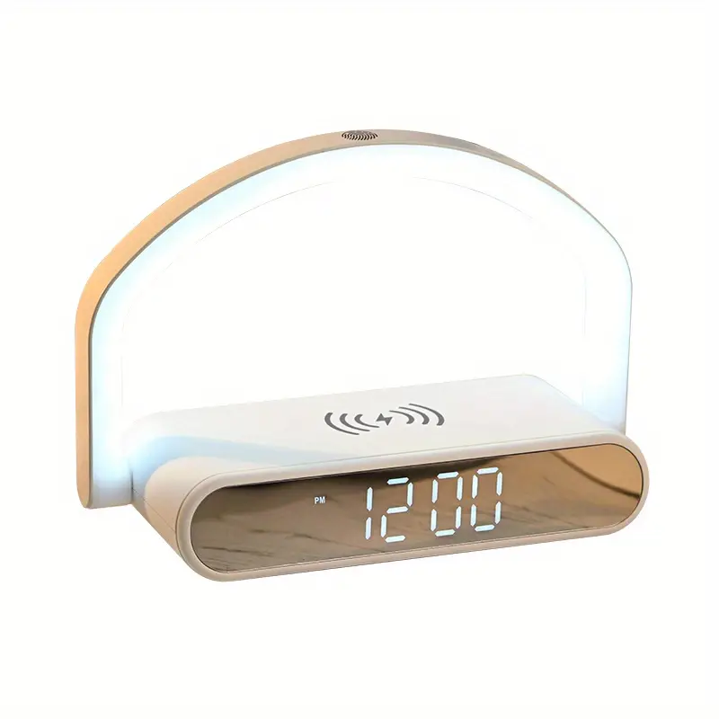 LED Alarm Clock with Wireless Fast Charging & Night Light