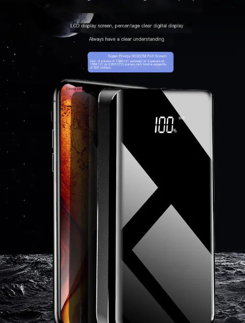 Custom Polymer Power Bank with Digital Display 30000mAh - Oana Prime Shop