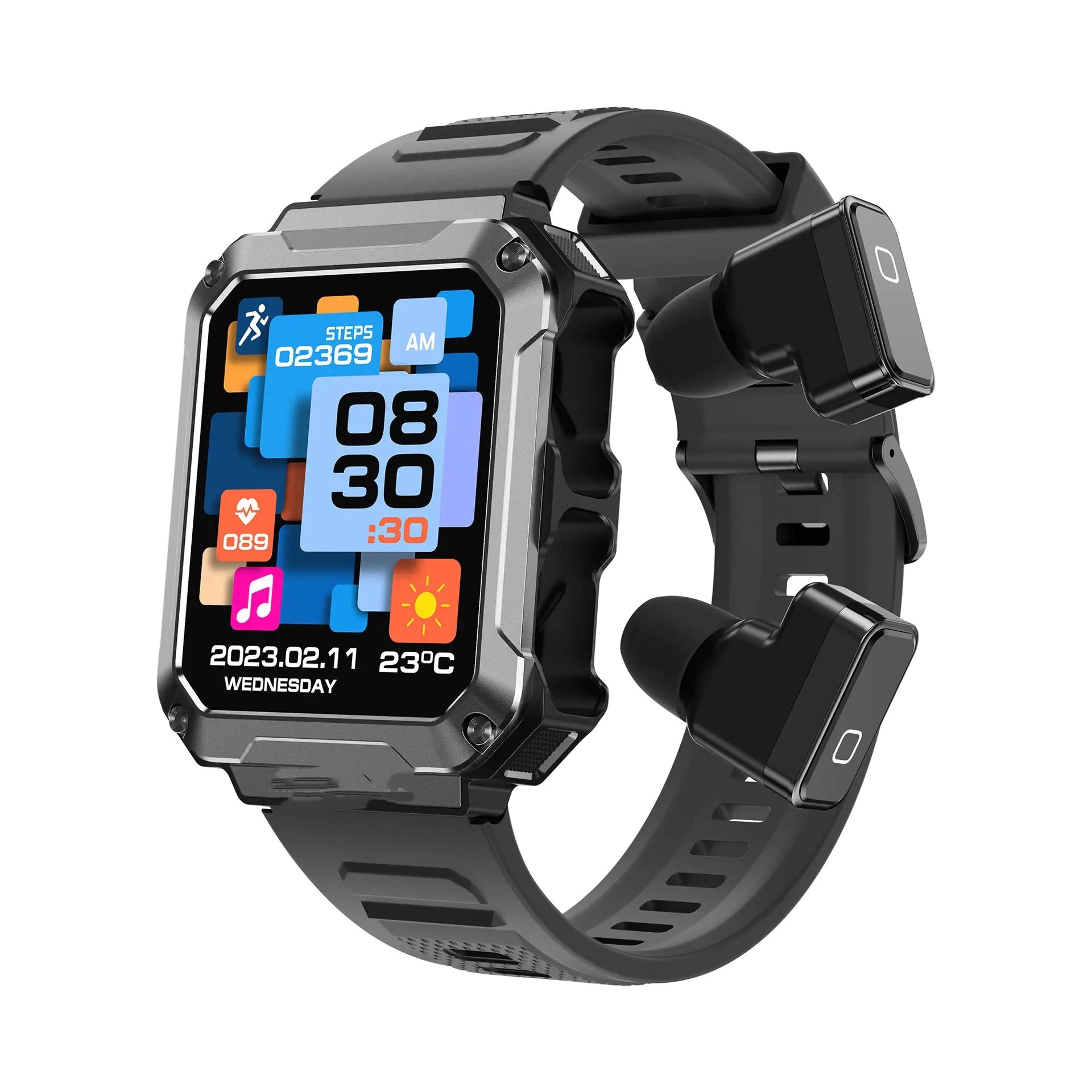 2-in-1 Smart Watch with Bluetooth Calling Feature