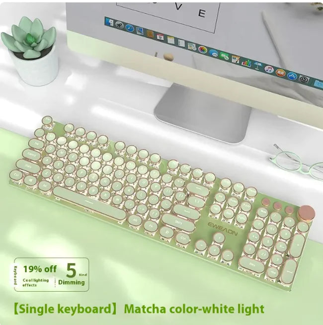E-Sports Mechanical Keyboard - Wired & Wireless Bluetooth Office (Multi-Colored, Multi-Config) - Oana Prime Shop