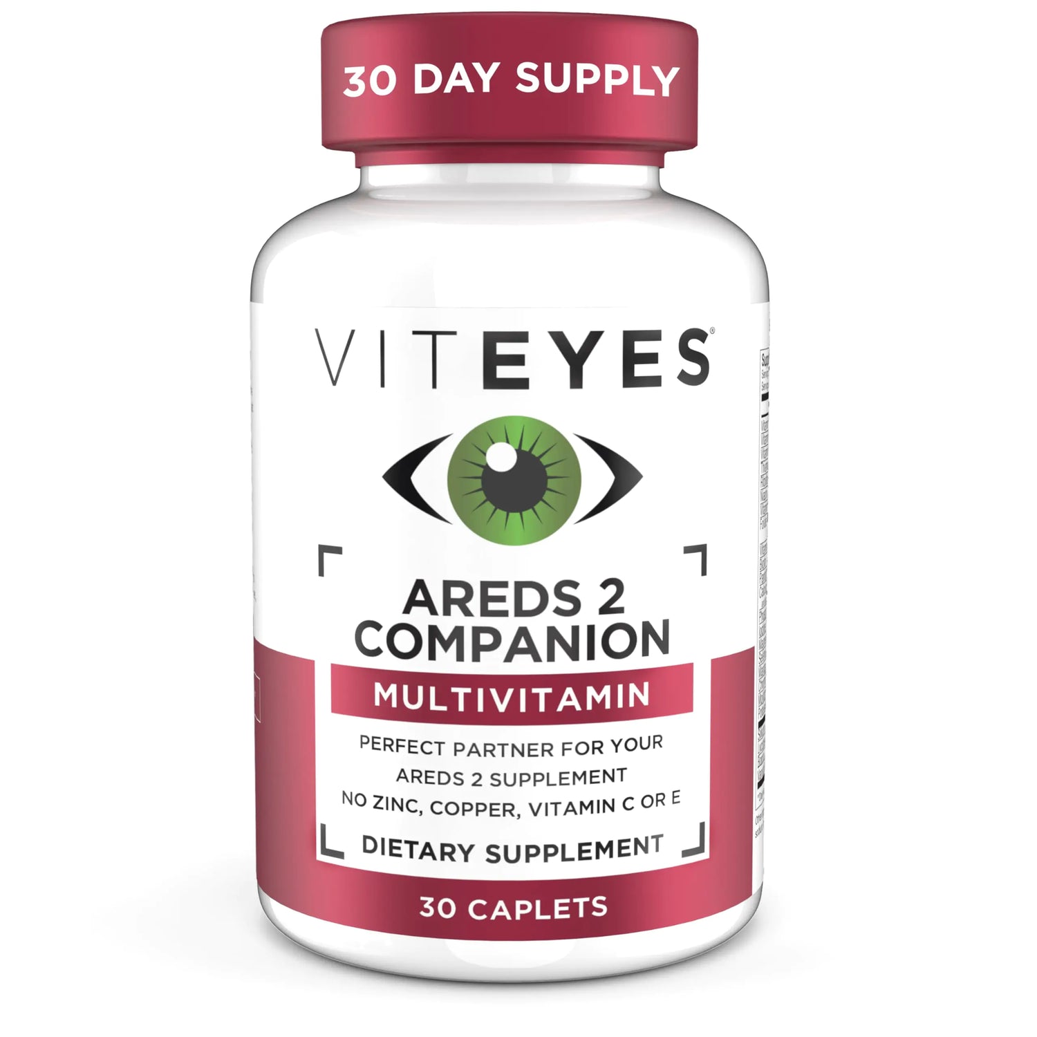 Viteyes Classic AREDS 2 Companion Multivitamin Supplement Comprehensive Multivitamin Formula for AREDS 2 Users 30 Capsules Companion Caplet