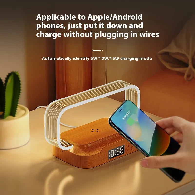 Multifunctional Lamp with Clock &amp; Wireless Charger