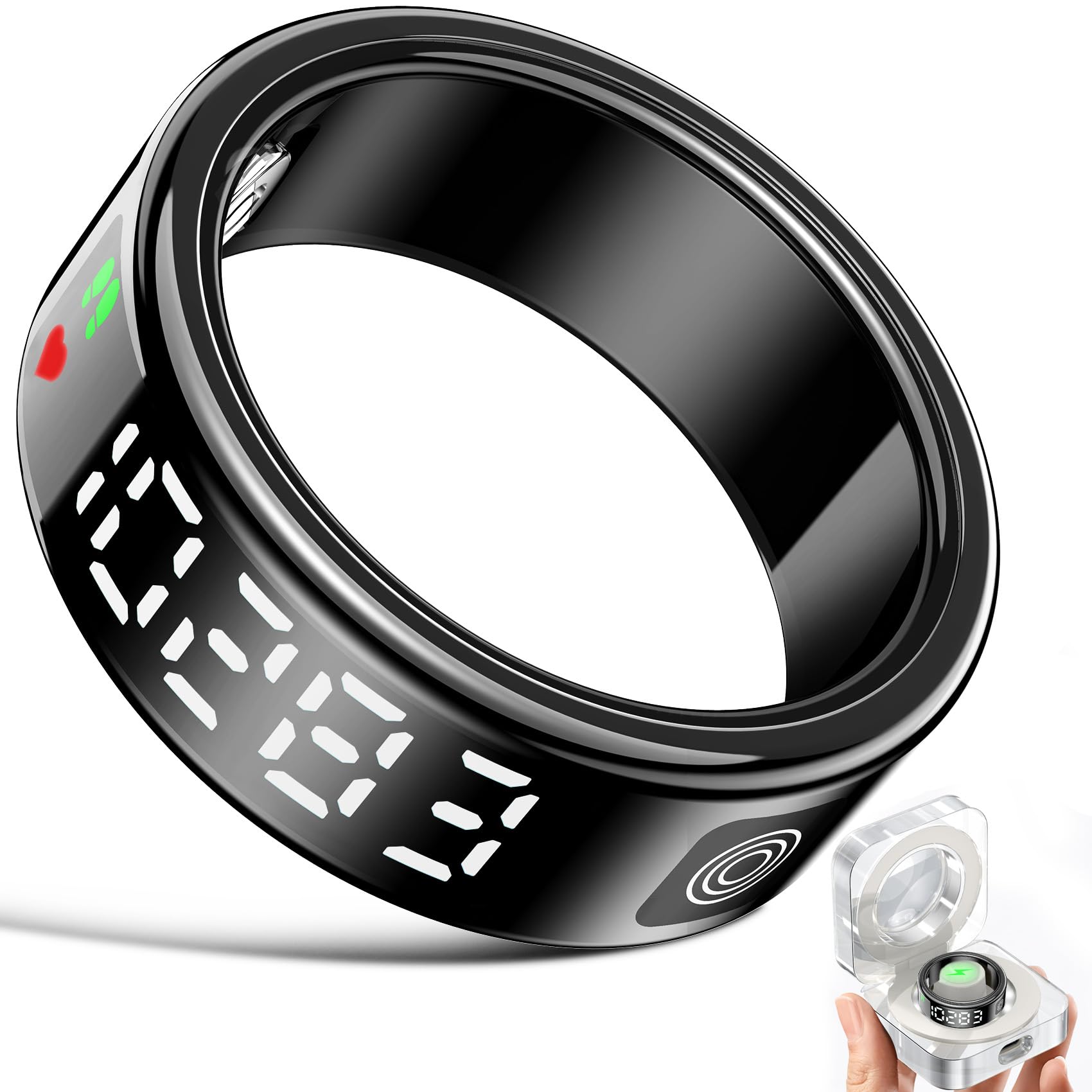 Gwenland Smart Ring LED HR SpO2 Sleep Tracker iOS Android Ring