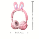 Cute Rabbit Wireless Headphones with RGB LED for Kids - Oana Prime Shop