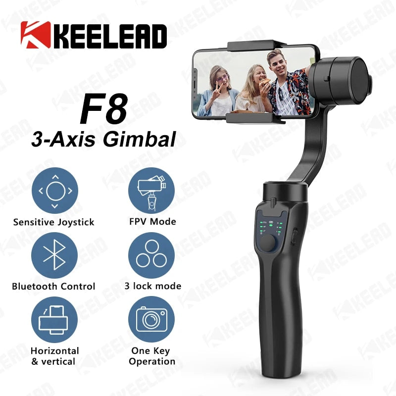 F8 Handheld 3-Axis Gimbal Stabilizer for Smartphones