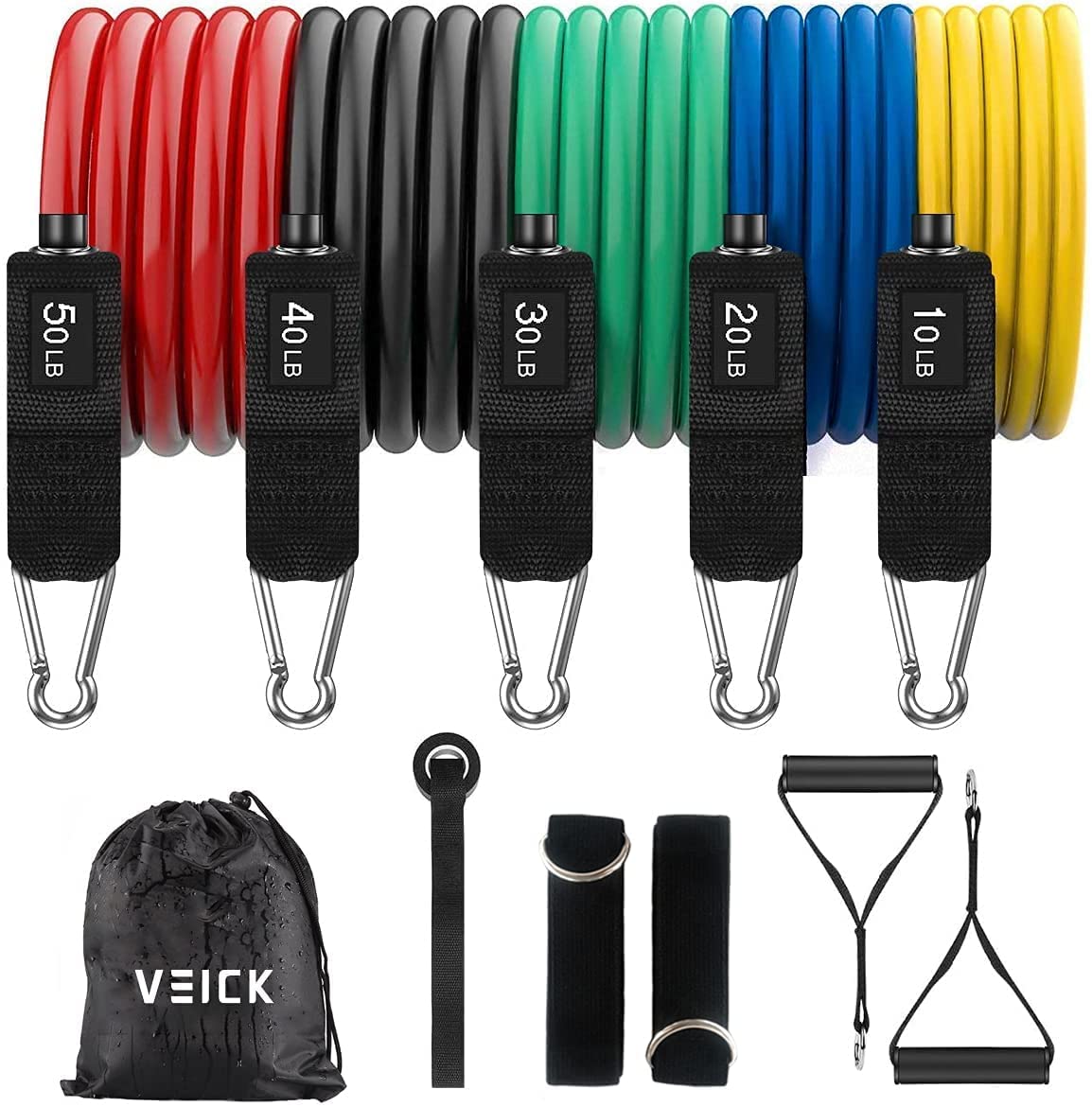 VEICK Resistance Bands Set Home Workout Fitness Kit