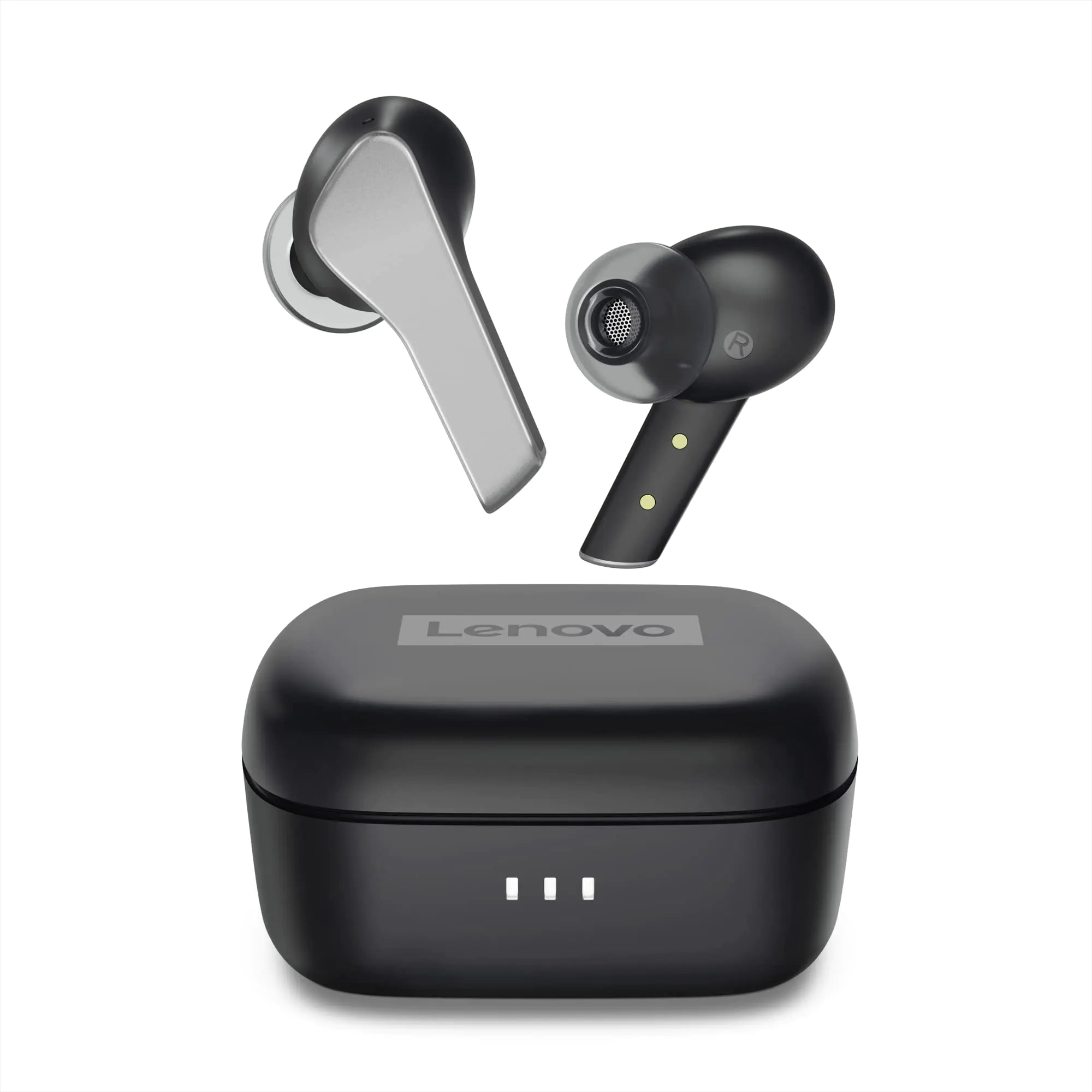 Lenovo Smart True Wireless Earbuds - Smart Switch Fast Pair - Active Noise Cancelling Earphones with Wireless Charging Case - 28 Hrs Playtime Headphones - 6 Built-in Mics - Bluetooth - Black - Oana Prime Shop