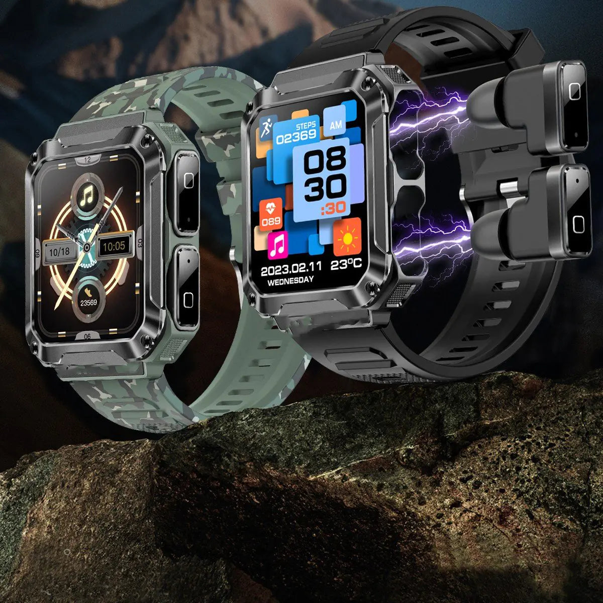2-in-1 Smart Watch with Bluetooth Calling Feature