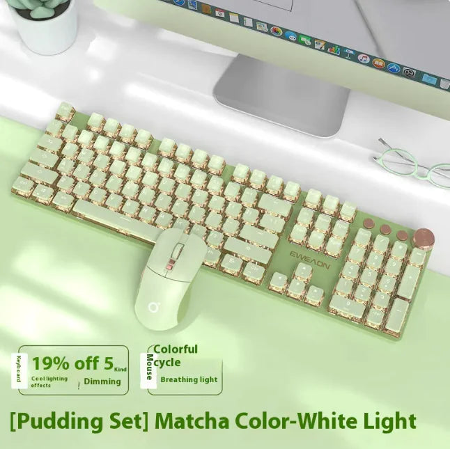 E-Sports Mechanical Keyboard - Wired & Wireless Bluetooth Office (Multi-Colored, Multi-Config) - Oana Prime Shop
