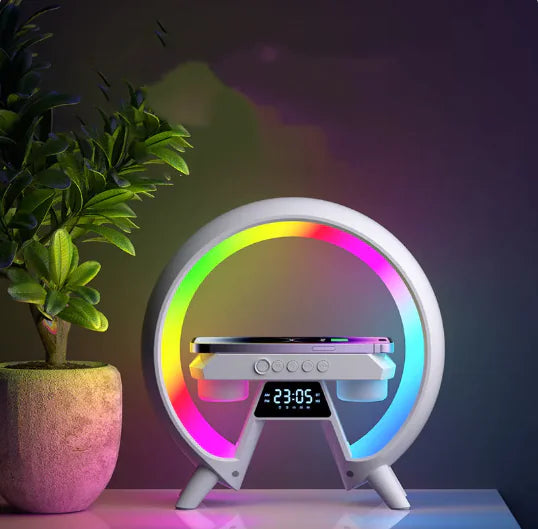 Colorful Bedside Wireless Charger with Clock Light - Oana Prime Shop