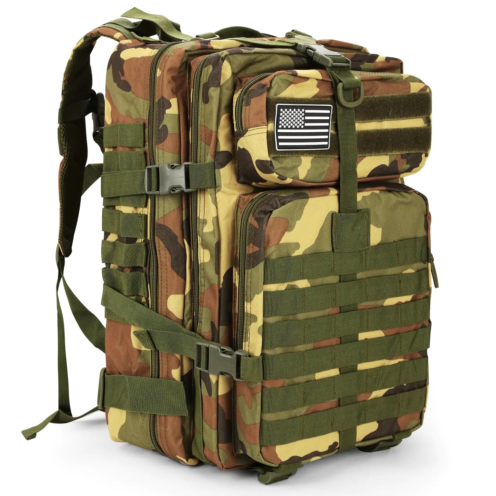 AOFUXTI 45L Tactical Travel Storage Backpack Extra Large Waterproof Brute Bag for Bushcraft Large capacity hiking backpack with laptop compartment Heavy Duty Back Pack