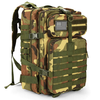 AOFUXTI 45L Tactical Travel Storage Backpack Extra Large Waterproof Brute Bag for Bushcraft Large capacity hiking backpack with laptop compartment Heavy Duty Back Pack