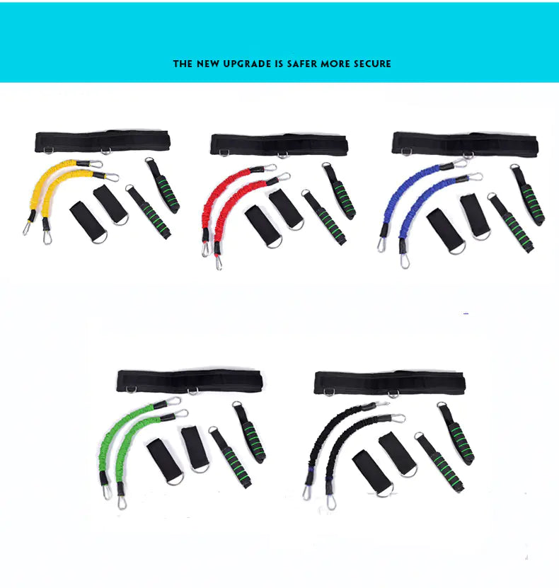 Leg Resistance Trainer with Elastic Bands for Workouts - Oana Prime Shop