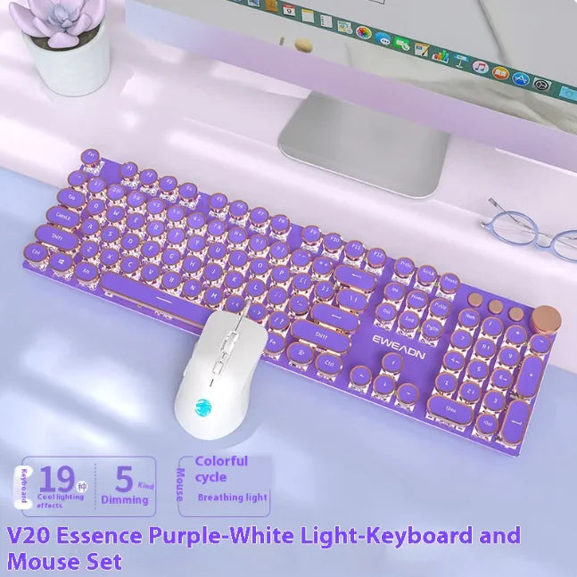 E-Sports Mechanical Keyboard - Wired & Wireless Bluetooth Office (Multi-Colored, Multi-Config) - Oana Prime Shop