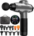 TOLOCO Massage Gun Muscle Massage Gun Deep Tissue Percussion Massage Gun with 12 Replacement Heads Super Quiet Portable Electric Massager for Athletes Treatment Relax Carbon - Oana Prime Shop