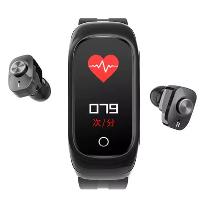 2-In-1 Smart Watch &amp; Earbuds Fitness True Wireless Combo
