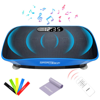 SPORTSWIN Vibration Plate Exercise Machine Fitness Platform Shaking Full Body Vibration Plate for Lymphatic DrainageMotor Speed Control  Home Training Equipment for Weight Loss &amp; Toning (Blue)