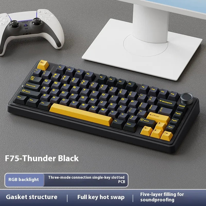 Mechanical Keyboard Wireless Three-mode Bluetooth - Oana Prime Shop