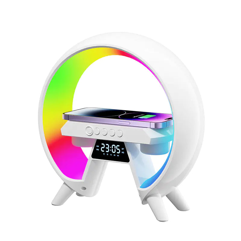 Colorful Bedside Wireless Charger with Clock Light - Oana Prime Shop