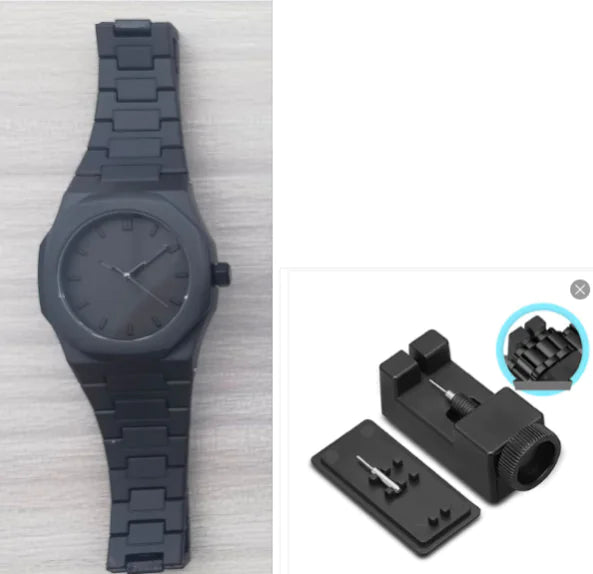 Phantom Black 41mm Quartz Watch by Jean Poedagar (One Set) - Oana Prime Shop