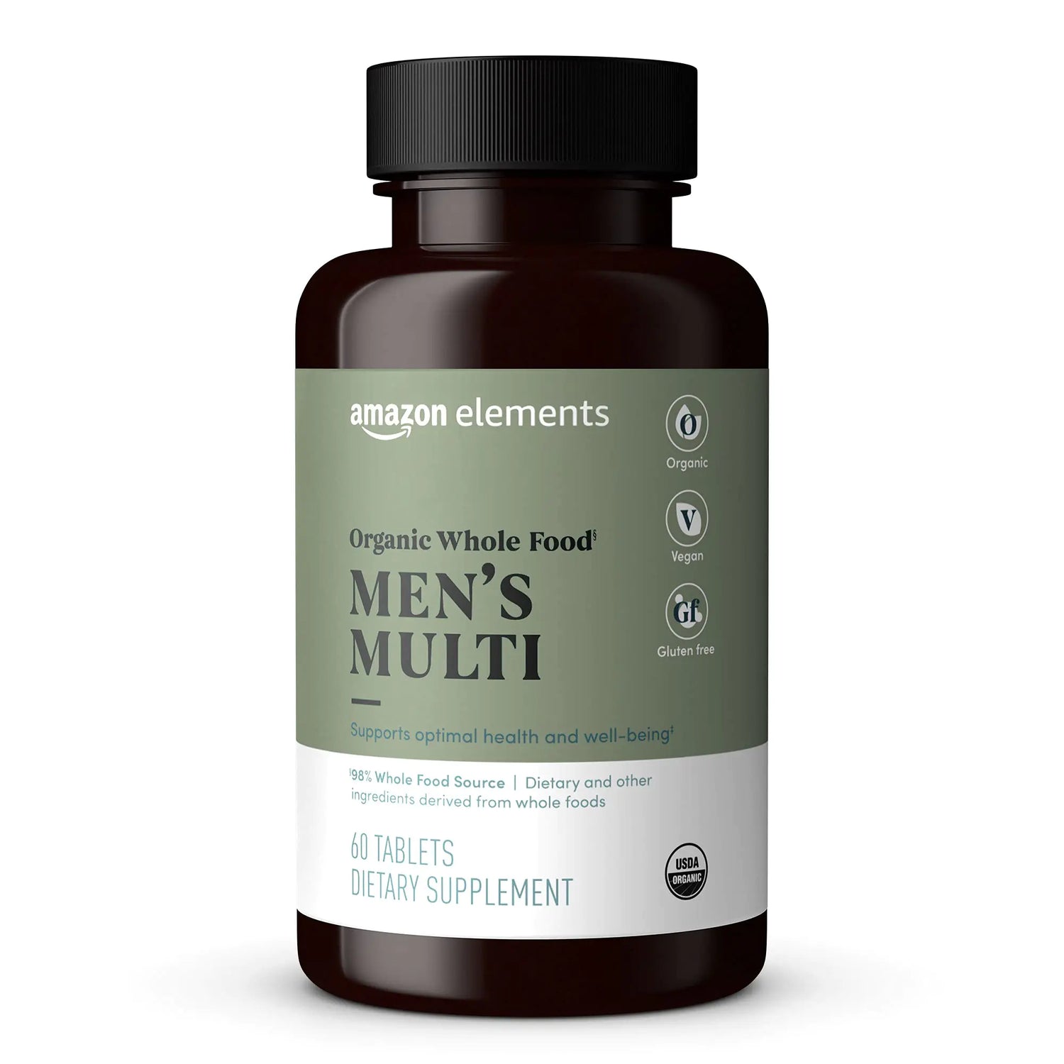 Amazon Elements Organic Whole Food Mens Multi 60 tablets