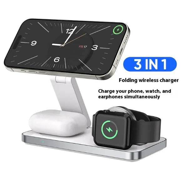 4-in-1 Magnetic Wireless Charger for Phone, Watch & Earbuds - Oana Prime Shop